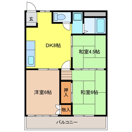 シティハイツ米ノ山ＡＢの物件間取画像